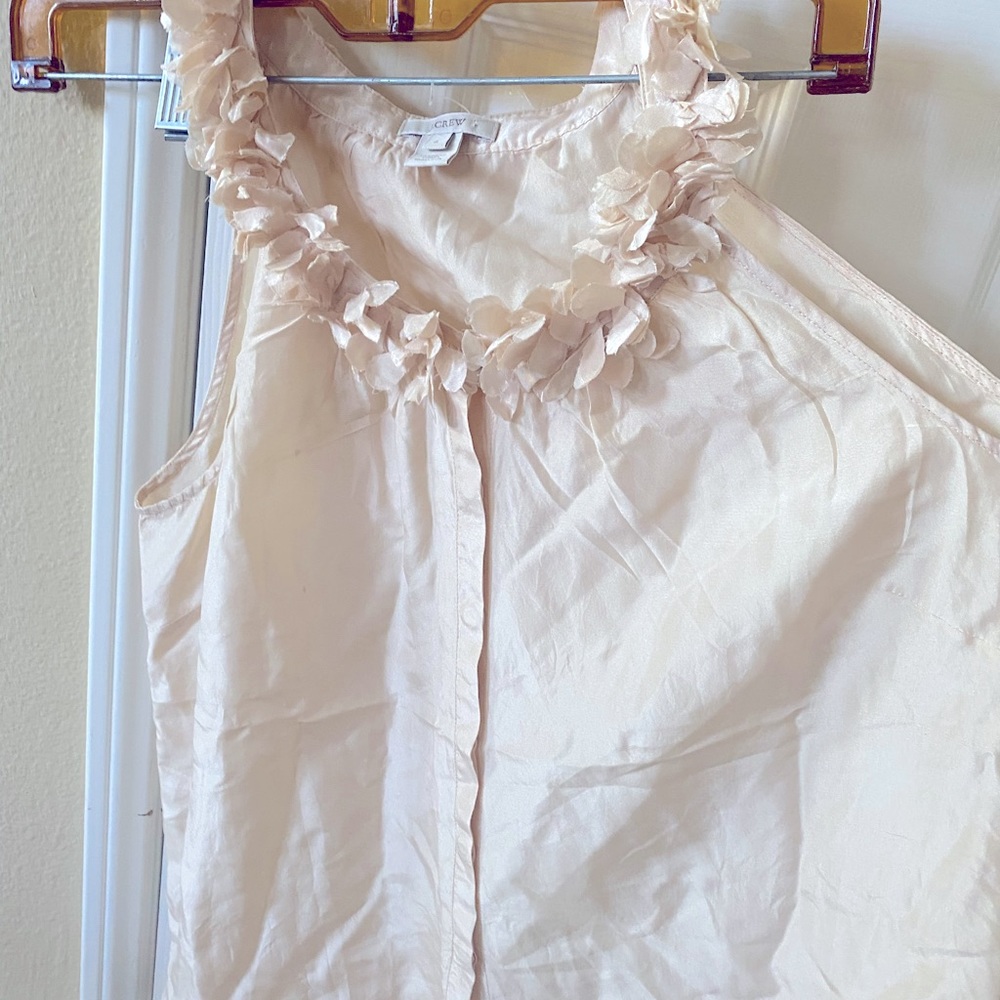 J Crew silk petals top